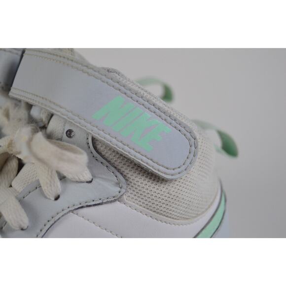 Nike Court Borough Mid 2 Sneakers Pure Platinum/Mint Youth Size 5 Pre-Owned - Picture 7 of 13
